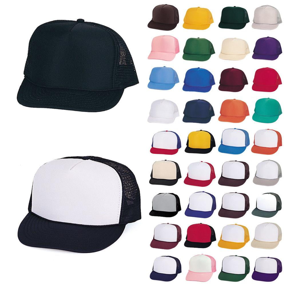 150 Lot Trucker Baseball Hats Caps Foam Mesh Blank Adult Youth Kids Wholesale Bulk Walmart Com