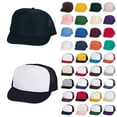 thumbnail image 2 of Classic Trucker Baseball Hats Caps Foam Mesh Blank Solid Two Tone Snapback Adult Youth, 2 of 48