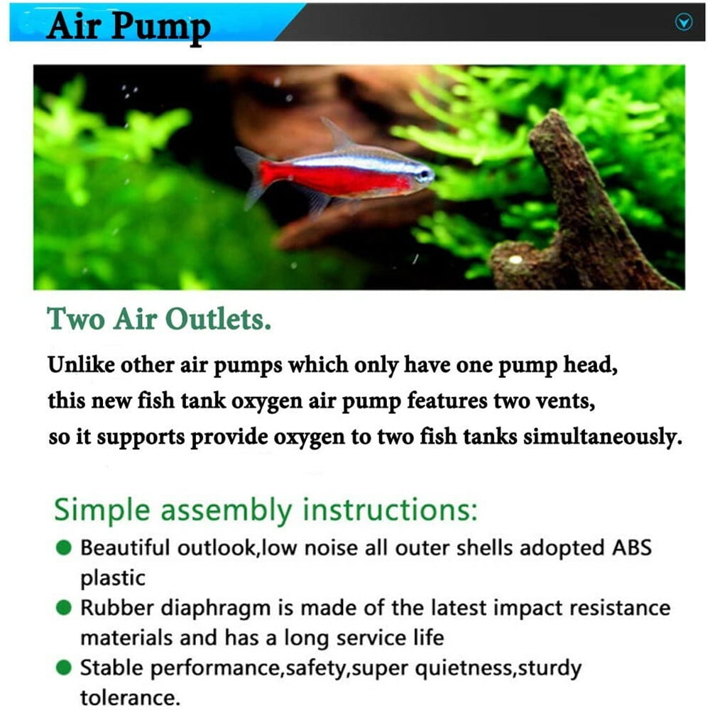 Mascarry 300 Gallon Adjustable Silent Air Pump for Large Aquarium Fish Tank