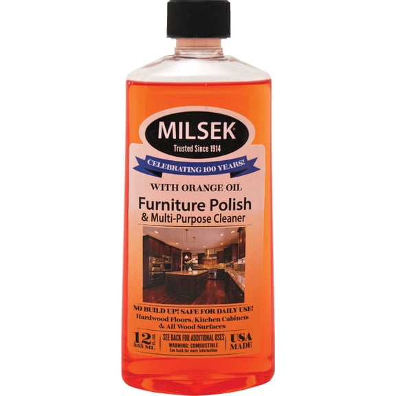 Milsek 13570 Orange Furniture Polish and Cleaner Oil, 12-Ounce, 12 Ounces
