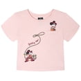thumbnail image 3 of Disney Mickey Mouse Minnie Mouse Cowgirl T-Shirt and French Terry Shorts Outfit Set Toddler to Big Kid, 3 of 5