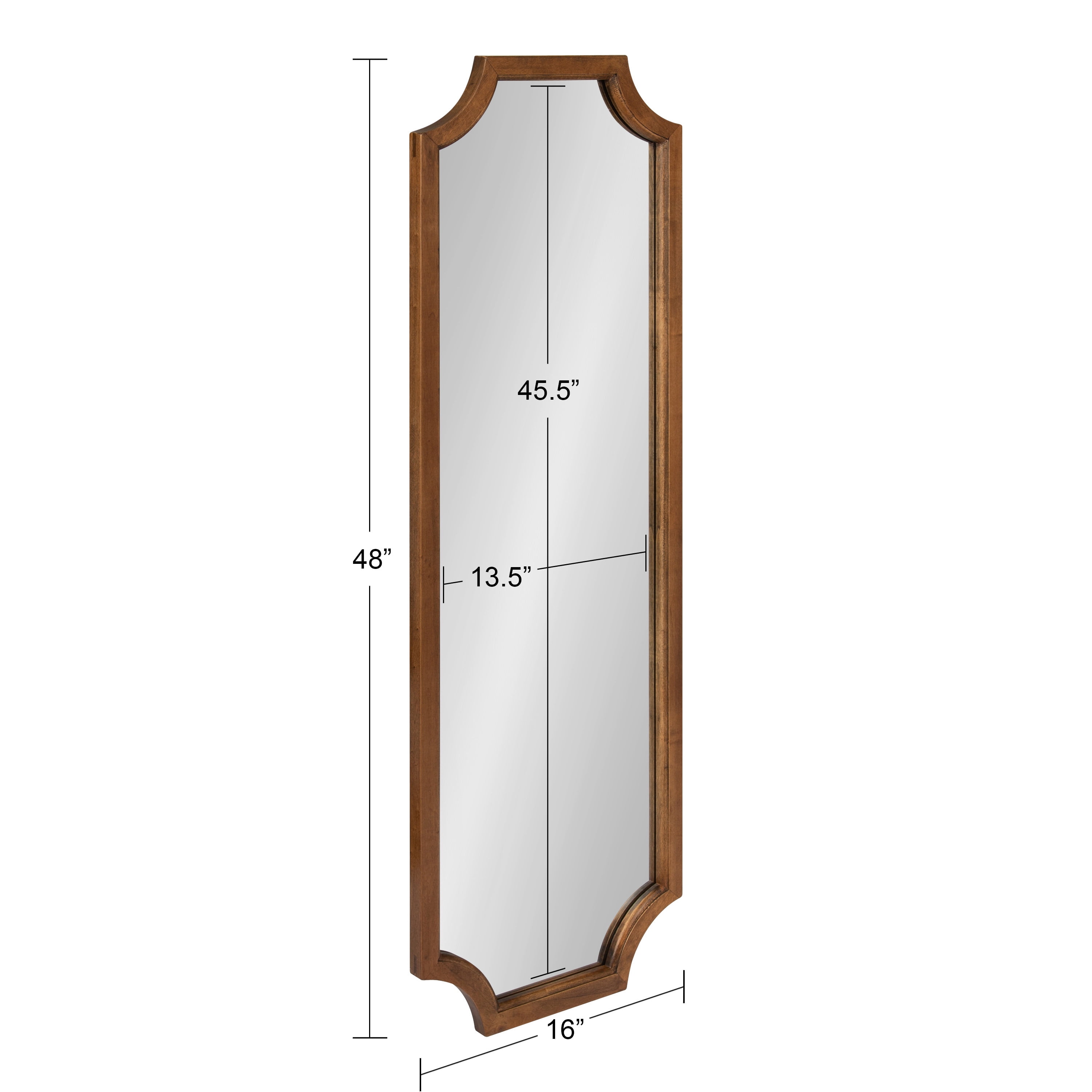 Kate and Laurel Hogan Modern Scalloped Wall Mirror, 24 x 36