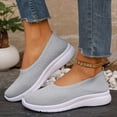 thumbnail image 4 of Rokment Orthopedic Walking Running Tennis Shoes for Women 2026 Comfortable Mesh Arch Support Slip on Socks Memory Foam Driving Nursing Work Sneakers Grey Size 9.5, 4 of 7