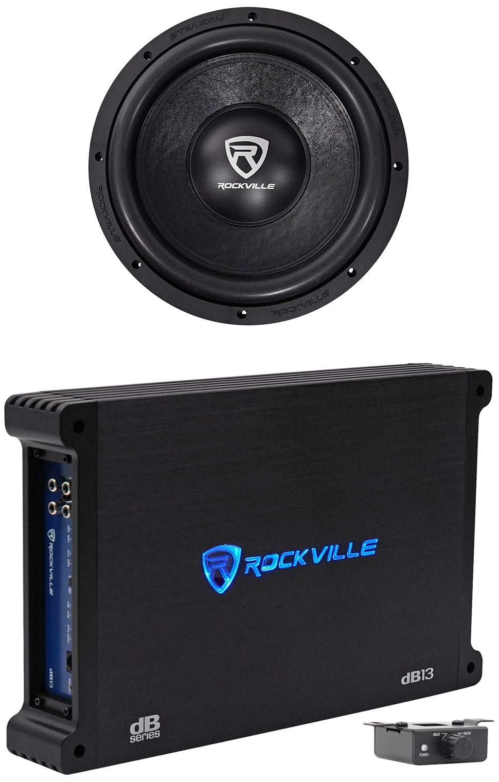 Rockville W12K6D4 V2 12" 2400 Watt Car Audio Subwoofer+Mono Sub