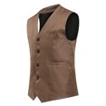thumbnail image 2 of Cloudstyle Men's V-Neck Dress Suit Business Casual Waistcoat 5 Button Slim Fit Waistcoat, 2 of 5