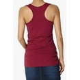 thumbnail image 2 of TheMogan Women's Basic Scoop Neck Racerback Stretch Cotton Tank Top Sleeveless Sporty Tee Burgundy 3X, 2 of 7