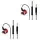 thumbnail image 3 of Moyic Auriculares con cable 96dB TPE Cable Conector Cubierta de silicona Auriculares internos Auriculares para caminar al aire libre para correr rojo 2piezas, 3 of 6