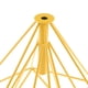 thumbnail image 4 of Lámpara colgante de techo moderna de metal con forma de diamante geométrico. Pantallas para lámparas. Cubierta amarillo-blanca, 4 of 9