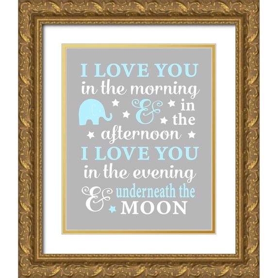 Robinson, Tamara 15x18 Gold Ornate Wood Framed with Double Matting Museum Art Print Titled - I Love You in the Morning