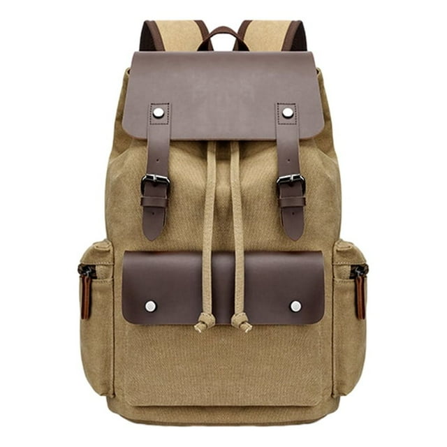 mmirethe Scratch-proof Men S Backpack With Odorless And Solid Color Travel Backpack Large Capacity Bag khaki