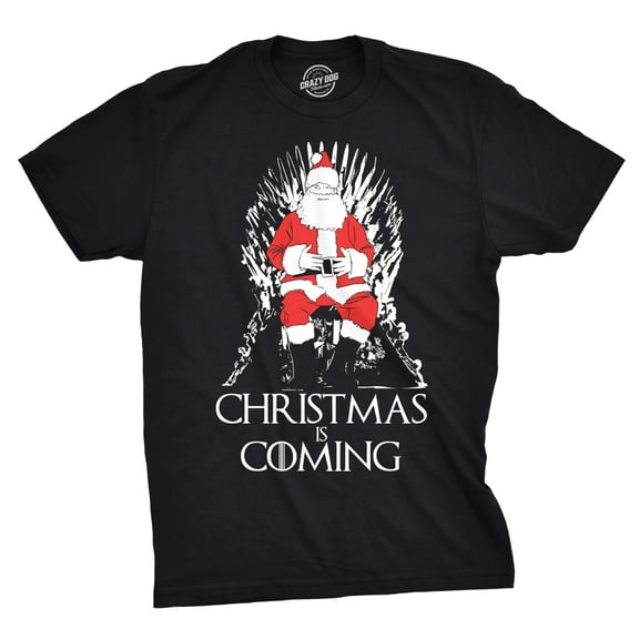 Mens Christmas Is Coming Santa Claus Funny Sarcastic Novelty Top Hilarious Tee Graphic Tees