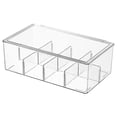 thumbnail image 1 of Desktop Tea Bag Organizer Divided Clear Tea Box Household Coffee Storage Box, 1 of 9