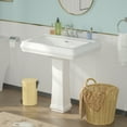 thumbnail image 5 of DeerValley 26" Height Cemamic Rectangular Pedestal Sink with Overflow in White DV-1P521, 5 of 18