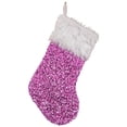 thumbnail image 3 of MKOSPLRT Pink Large Christmas Stockings,17.2 Inch Sequin Personalized Xmas Stockings, Soft Plush Hanging Ornament for Fireplace Window Door Farmhouse Family Christmas Decorations, 3 of 8