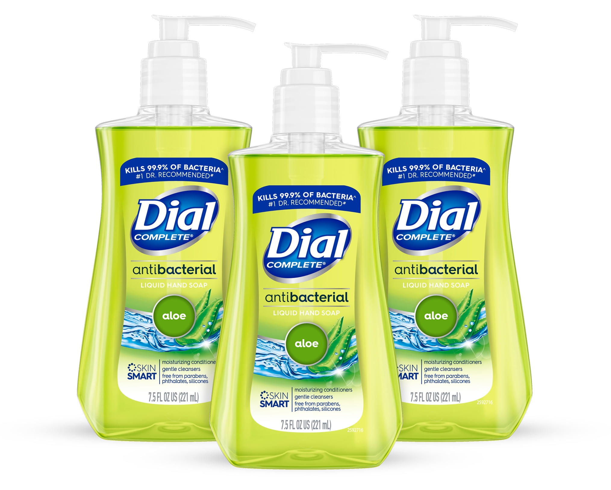 Dial Antibacterial Liquid Hand Soap, Aloe, 7.5 Ounce (Pack of 3)