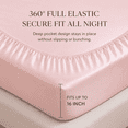 thumbnail image 6 of 100% Mulberry Silk Fitted Sheet with Deep Pocket Made in USA, Real 22 Momme Silk Bed Sheets, 6A Grade Pure Silk, Hypoallergenic, 6 of 8