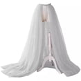 thumbnail image 6 of Maxi Meshes Tulle Skirt for Womens Detachable Wedding Train Skirt,Floor Length Overlay Long Tutus Skirts for Proms Party, 6 of 9