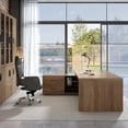 thumbnail image 3 of Corner L Shaped Office Desk Drawers European Monitor Reception Computer Desks Storage Supplies Mesa De Computador Furniture My Lux Decor Round, 3 of 20