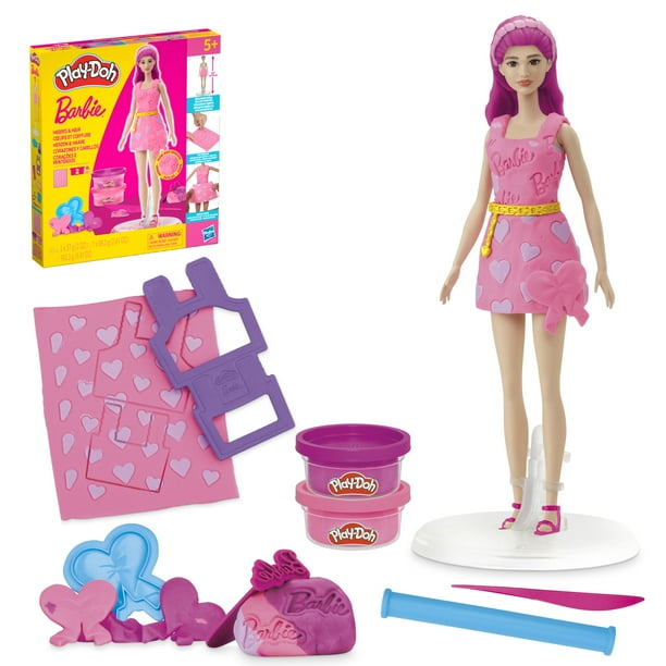 Set de Masa Moldeable Hasbro Play-Doh Barbie Corazones y Cabellos