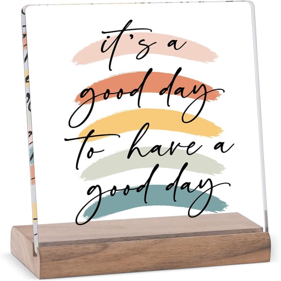 Motivational Office Desk Decor For Women Coworker It‘s A Good Day To Have A Good Day - Inspirational Signs Gifts Aesthetic Office Table Desktop Decorations For Work Desk