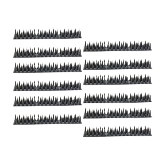 Riwesomey 12 piezas de tiras de disuasión de animales para exteriores, tiras de repuesto para balcón, patio, invernadero, jardín, granja, valla con Jardín y Patio Gris Riwesomey TO012124-02B