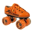 thumbnail image 1 of Fly Drone Patins à Chaussures Quad Haute Vitesse pour Utilisateurs Professionnels et Intermédiaires avec Roulements de 7mm 2rs et Roues en Pu de 65mm pour Tous les Groupes d'Âge Garçons et Filles (Orange-2 Uk (Longueur des Pieds 22 cm), 1 of 5