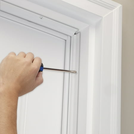 M-D Building Products 91850 White Aluminum and Vinyl-coated Foam Heavy-duty Screw-on Top and Sides Door Seal Kit