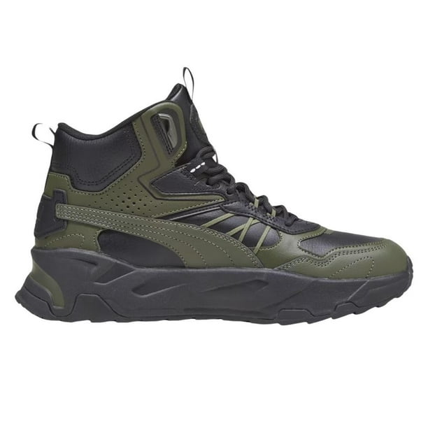 Botas Puma Trinity Mid Hybrid Leather Hombre Casual verde 26