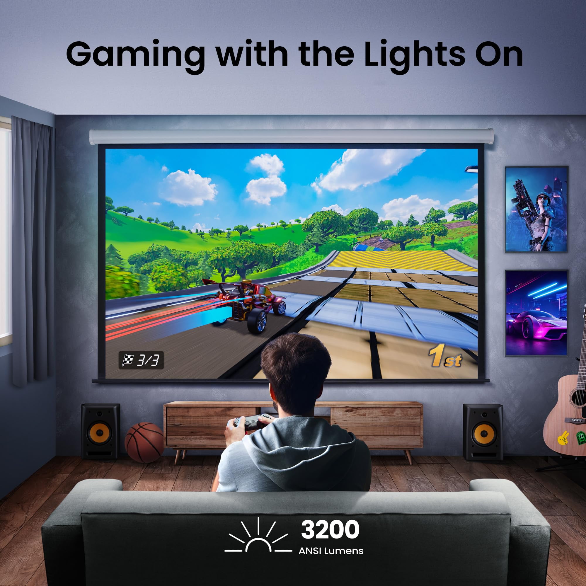 BenQ TK710STi 4K HDR 3200lm Laser Short Throw Casual Gaming Projector