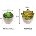 thumbnail image 2 of 6 piezas de plantas suculentas artificiales en macetas naturales, pequeñas plantas artificiales, decoración del hogar para su hogar, oficina, 2 of 4
