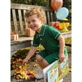 thumbnail image 4 of BemeyourBBs Toddler Baby Boy Summer Clothes Infant Baby Boy 2 Pieces Outfit Cotton Short Sleeve Solid Color Lapel Collared Shirt Tops and Shorts Set, 4 of 9