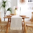 thumbnail image 2 of Dalrosia Rustic Farmhouse Style Table Runner, Boho Thick Burlap Linen Washable Table Runners 72 Inches Long for Dining Room Decorations, Dresser, Bedroom Decor and Holiday Party Centerpiece, 2 of 6