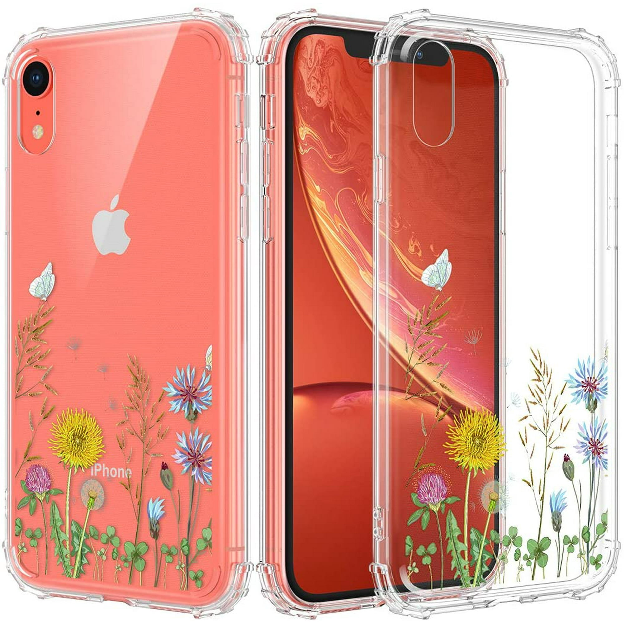 Iphone Xr Case Iphone Xr Case Clear With Design Floral Clear Flowers Pattern For Girls Women Girly Slim Soft Tpu Transparent Protective Case Cover For Iphone Xr 6 1 Inches Walmart Canada