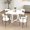 White, variant on Round Table for Small Gatherings | Modern Dining Setup | Ample Space for Meals