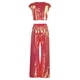 thumbnail image 5 of Conjunto de dos piezas para mujer con chaleco brillante y pantalones anchos: conjunto de top corto sin mangas y cuello redondo, tallas S-XXXXXL, 5 of 8