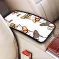 thumbnail image 2 of Bingfone Car Four-Season Universal Armrest Box Mat,Car Armrest Seat Cover Soft Leather Waterproof Armrest Cover Center Console Mat-Corgi Dog2, 2 of 7