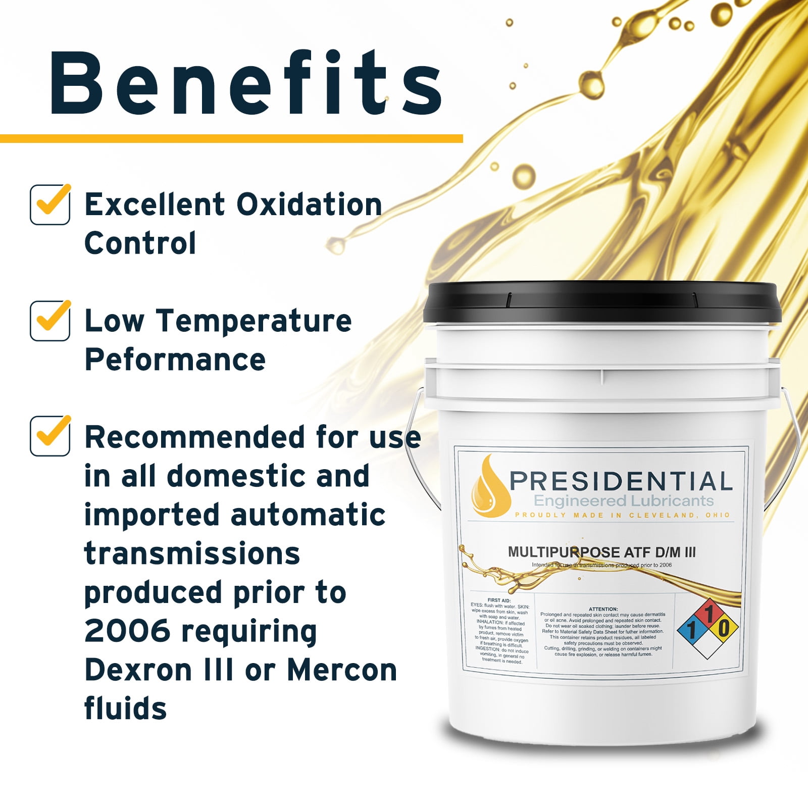 Presidential Multipurpose Automatic Transmission Fluid - DEX/MERC III – 5 Gallon