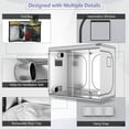 thumbnail image 4 of Costway 4x8 Grow Tent, 96''x48''x80'' High Reflective Mylar w/Observation Window Gray, 4 of 9