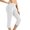 White, variant on Lovskoo Women's 3/4 Long Capri Shorts High Waisted Yoga Workout Exercise Casual Summer With Pockets Khaki