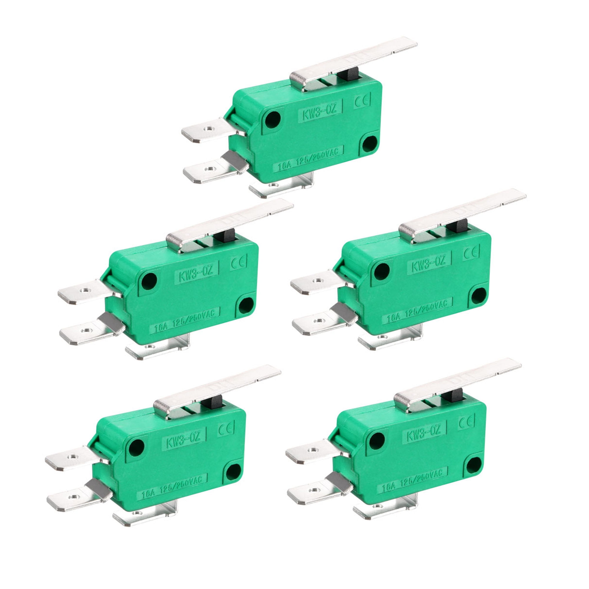 5pcs-16a-125-250vac-spdt-no-nc-hinge-lever-type-micro-limit-switches