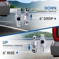 thumbnail image 3 of Adjustable Trailer Aluminum Drop Truck Hitch, 12500 lbs GTW-Tow Hitch for Heavy Duty Trailer with Two Anti-Theft Pin & Dual-Ball(2"&2-5/16"), 3 of 9