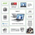 thumbnail image 3 of Acer Aspire 3, 15.6" FHD Display, AMD Ryzen 7 5700U Processor, 16GB RAM, 512GB SSD, Windows 11 Home, 3 of 11