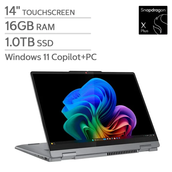 Restored Lenovo Ideapad 5x 14" 2-in-1 Touchscreen Laptop - Qualcomm Snapdragon X Plus - OLED (1920 x 1200) - Windows 11 Copilot+ PC