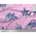 thumbnail image 2 of Soimoi polyester Crepe Fabric Lavender Flower Print Sewing Fabric Yard 52 Inch Wide, 2 of 3