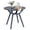 Grey, variant on Gymax Outdoor Side Table 20'' Round Storage Side Table Weather-Resistant End Table White