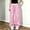Pink, variant on Tranfacy Girls 5-15 Years Fall Pants Solid Cargo Sweatpants Contrast Waistband Double Side Pockets Loose Sports Trousers