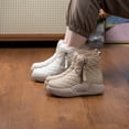 thumbnail image 4 of Zapatos acolchados de algodón para mujer, botas de nieve de invierno con suela gruesa y forro polar integrado, zapatos cálidos antideslizantes y gruesos, 4 of 5