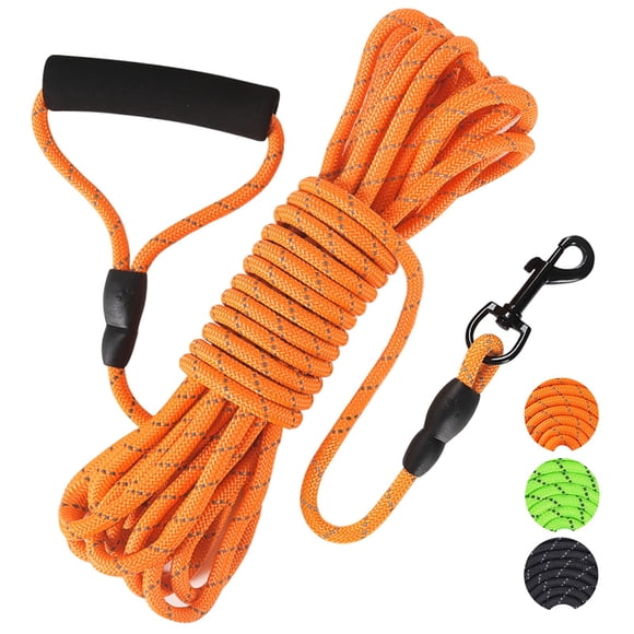 Leash Vivifying, mango suave, flotante y reflectante, 10 m, naranja