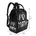 thumbnail image 2 of Wukai I love Math Mummy Backpac,&nbsp;Diaper Bag Purse Breast Pump Bag Purse Diaper Bag for swim,gym,workout,large capacity backpack, 2 of 5