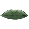 thumbnail image 6 of Ox Bay Sara Set of 2 Shag Diamond 20" x 20" Forest Green Cotton Adult Decorative Throw Pillows, 6 of 8